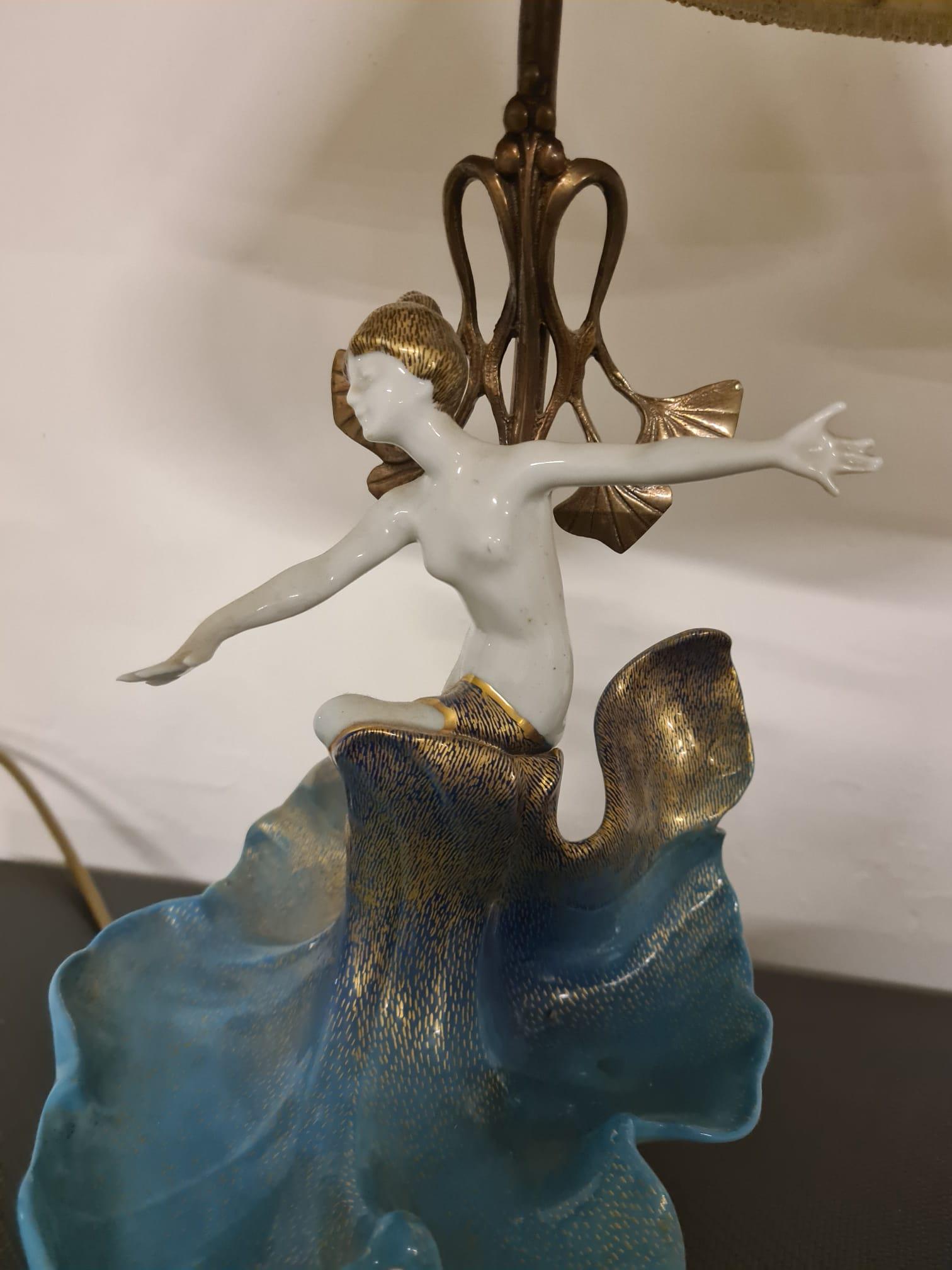 Paire de lampes de table en porcelaine Mangani Florence en vente 2