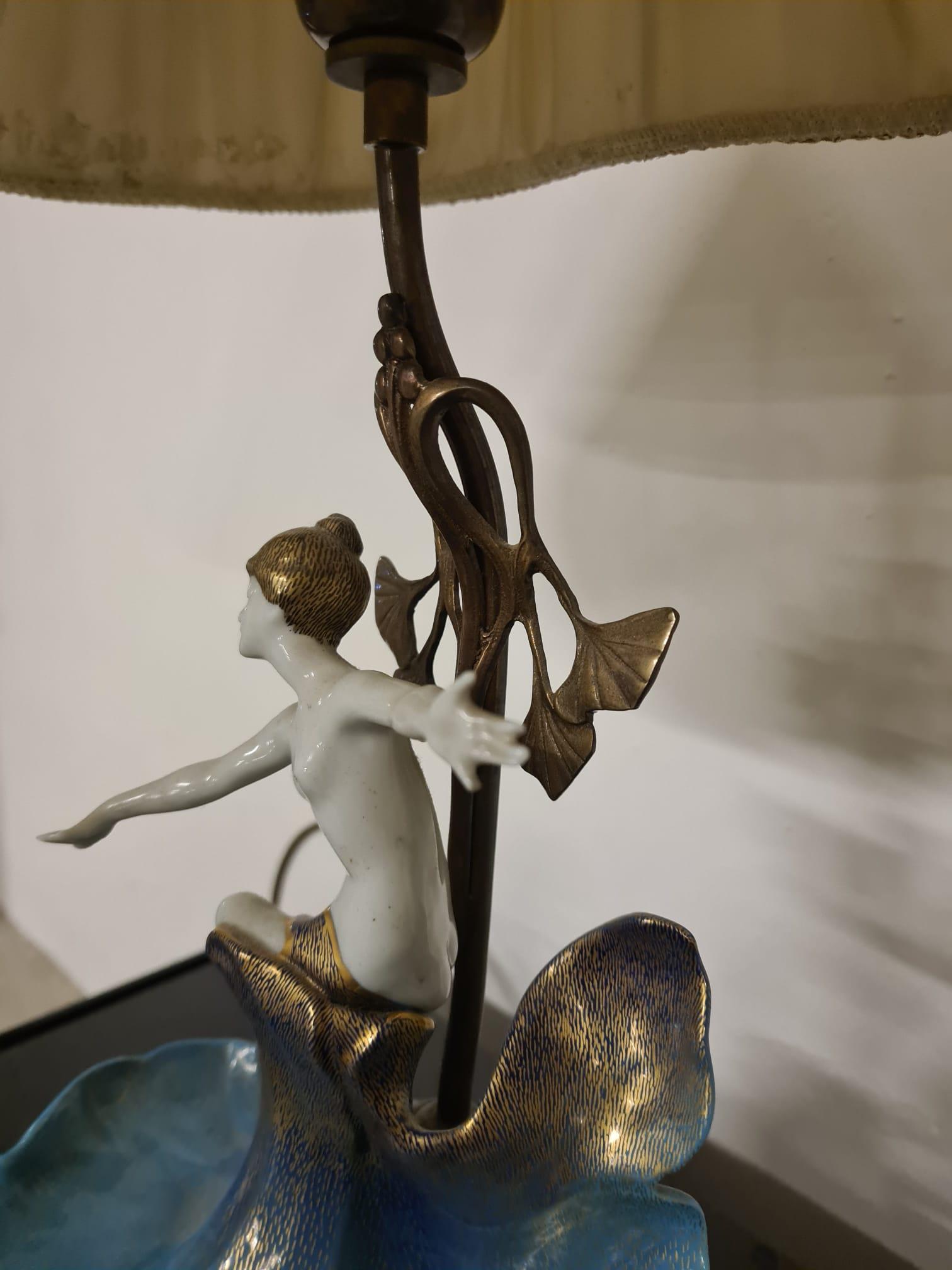 Paire de lampes de table en porcelaine Mangani Florence en vente 3