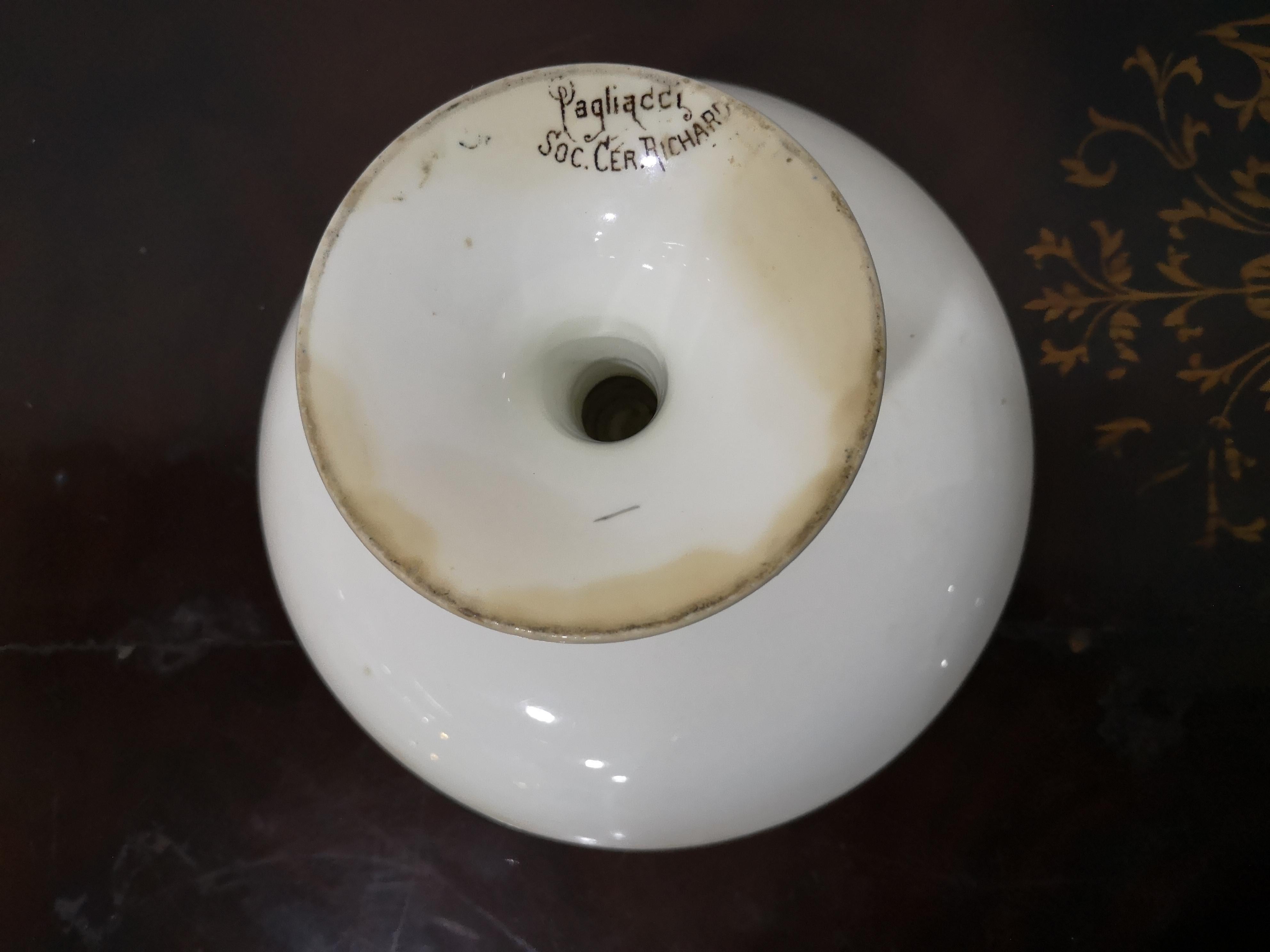 Porcelaine Coppia Alzate Società Ceramiche Richard in Terraglia Serie 