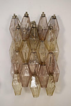 Coppia applique di Paolo Venini serie "Poliedri", Italia, anni '60.