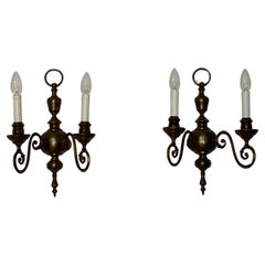 Coppia applique in bronzo anni '60 italian