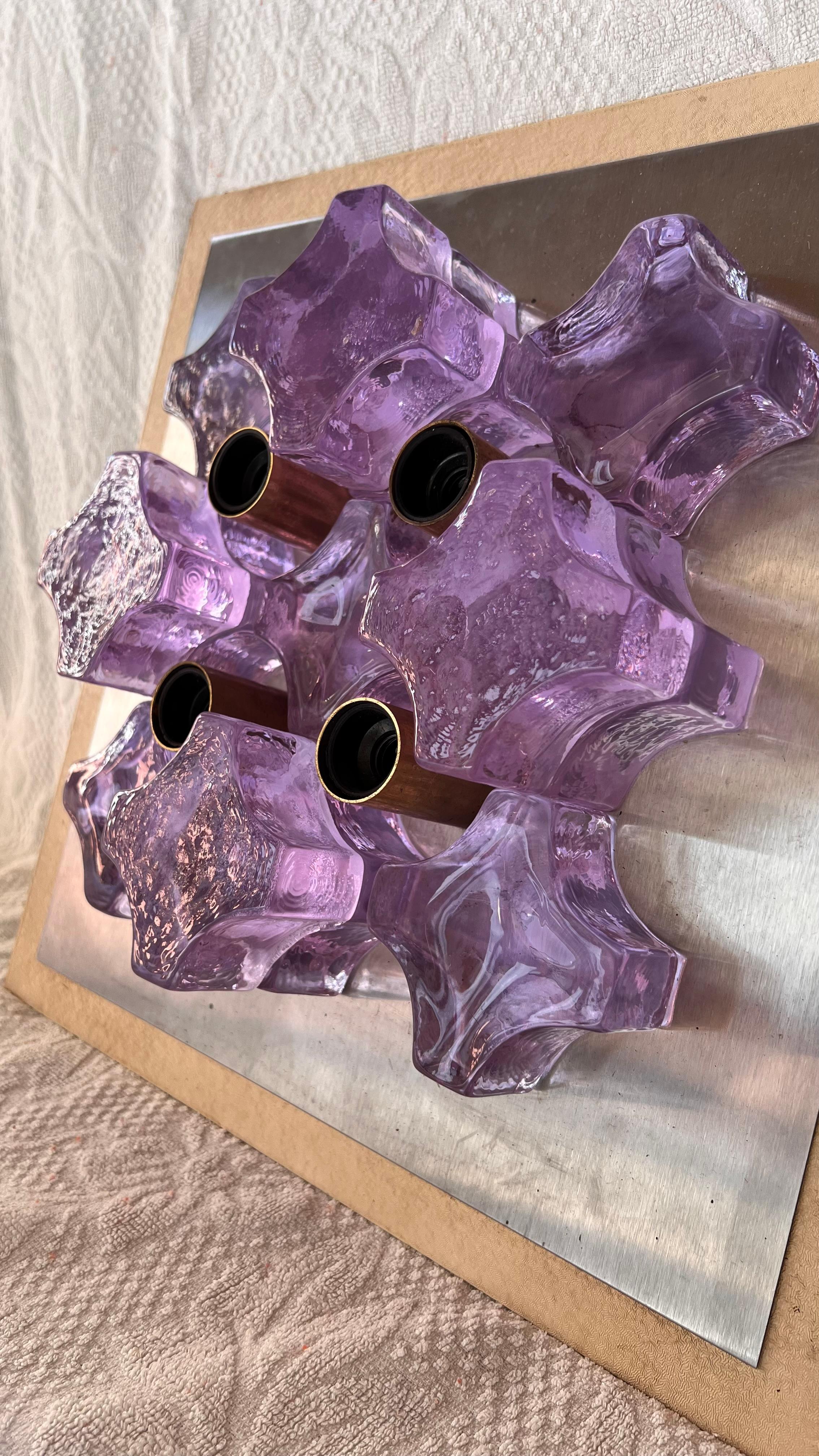 Ère spatiale Paire d'appliques Poliarte modèle Hollyhock en vente