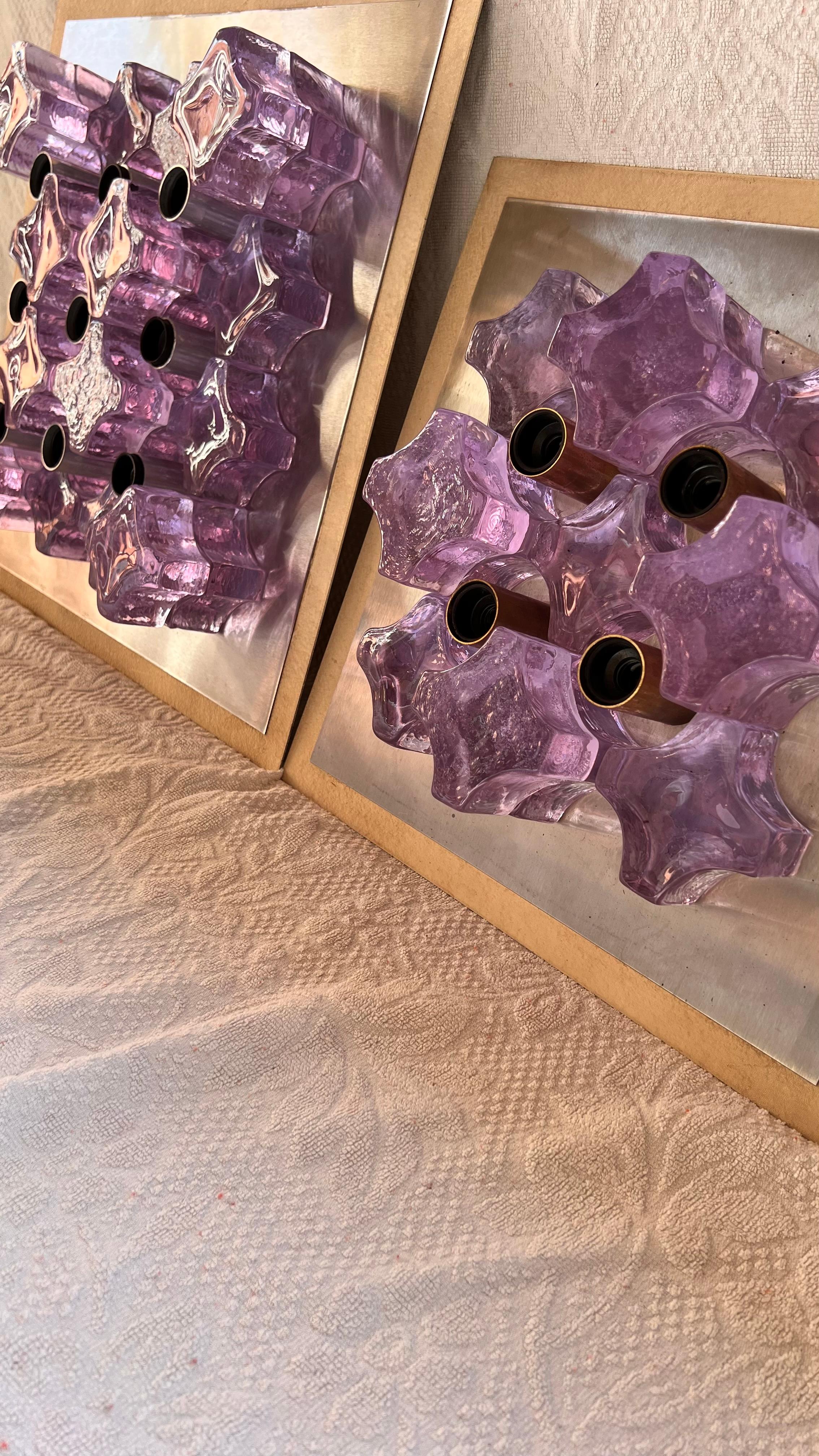 Émaillé Paire d'appliques Poliarte modèle Hollyhock en vente