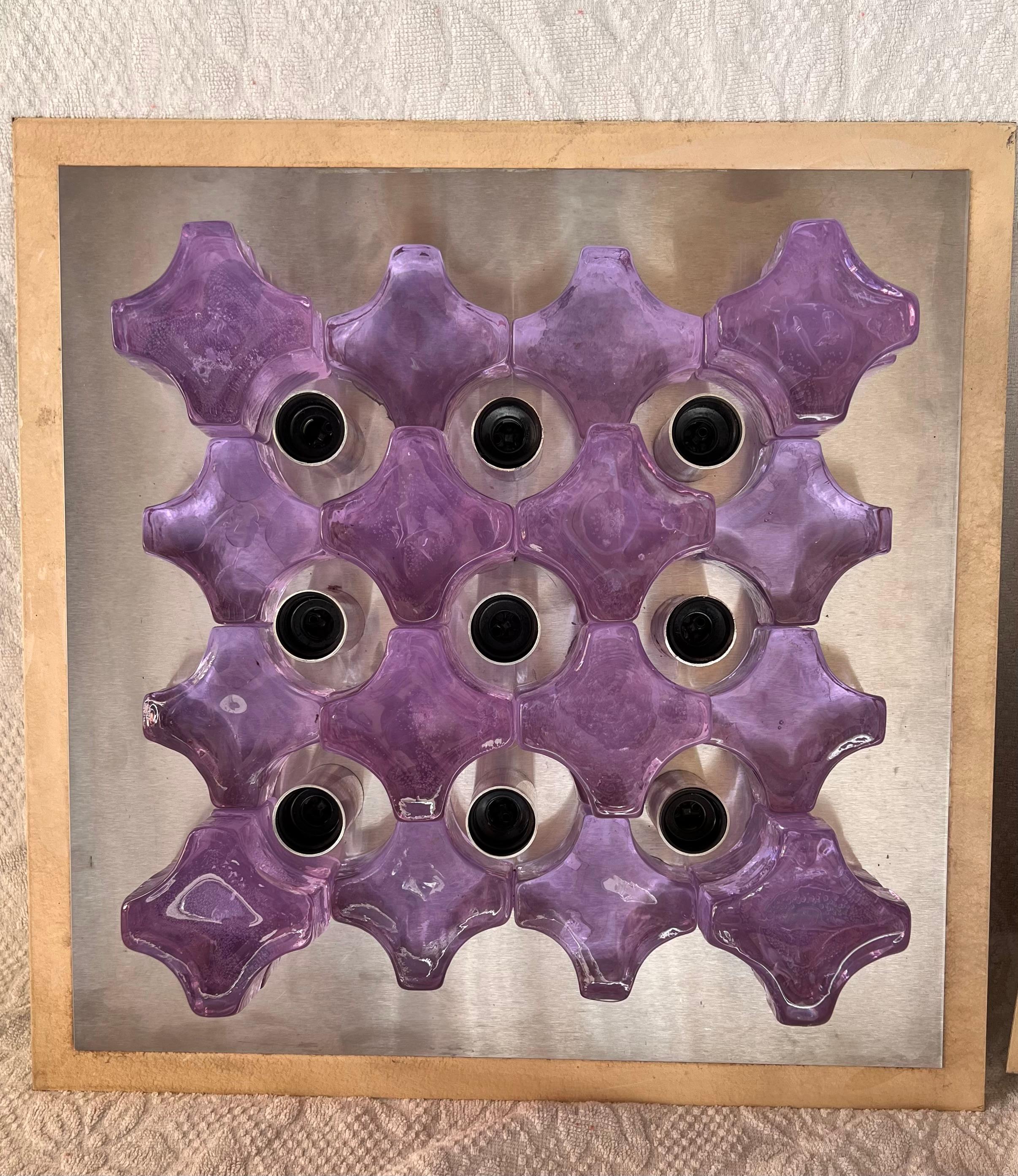 Mid-20th Century Paire d'appliques Poliarte modèle Hollyhock en vente