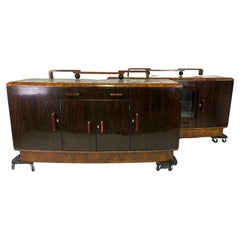 Paire de buffets Gaetano Borsani Atelier Varedo Deco des années 1930