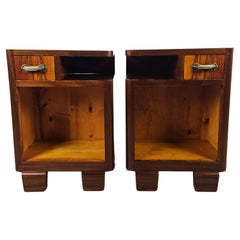 Pair of Art Deco bedside tables open space 1940s