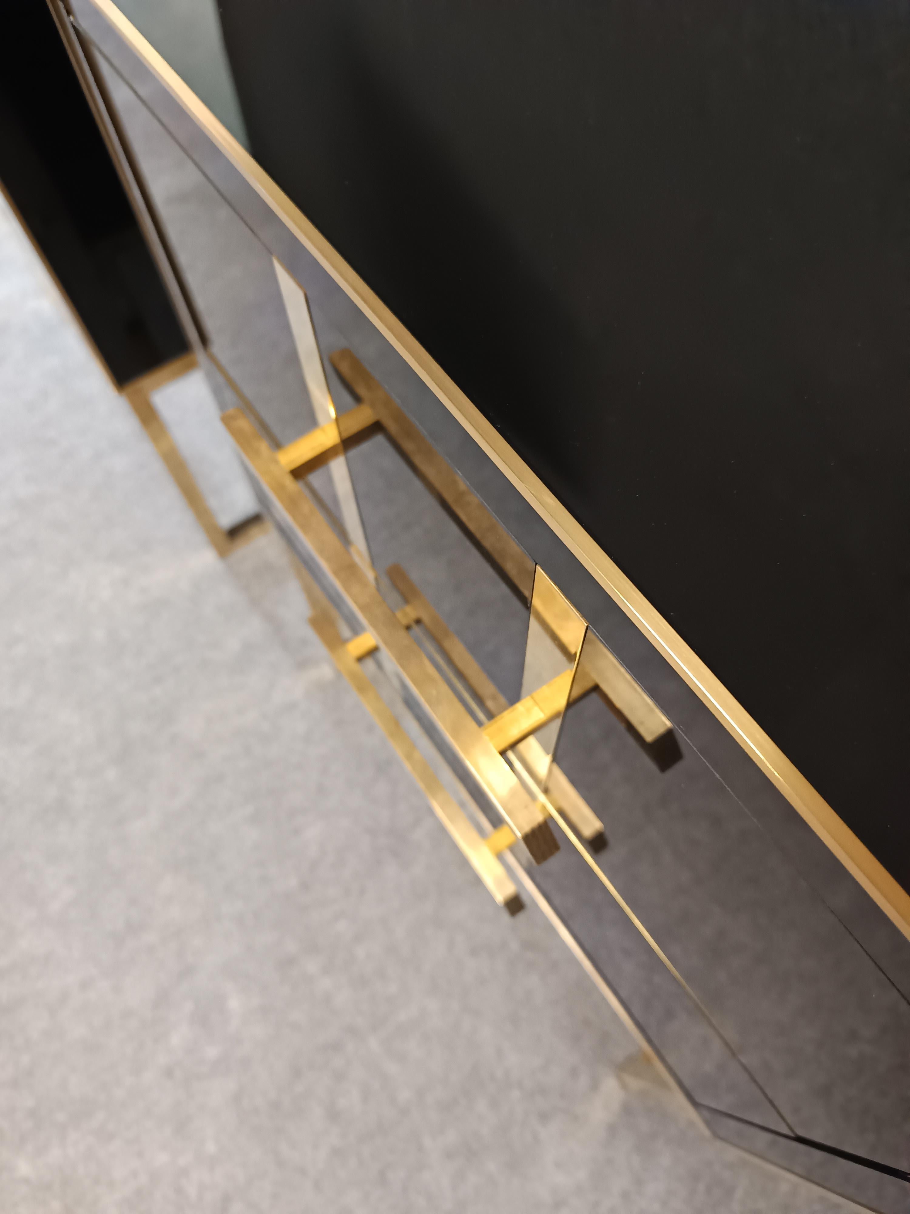 black glass side tables 2 drawers designer justfurnituress in vendita 1