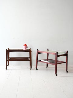 Pair of Scandinavian 1940s mahogany side tables