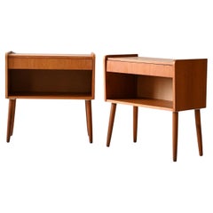 Coppia comodini scandinavi anni ’50/’60 in teak