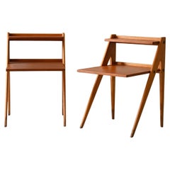 Coppia comodini scandinavi anni ’60 con mensole