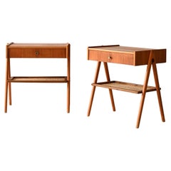 Coppia comodini scandinavi in teak