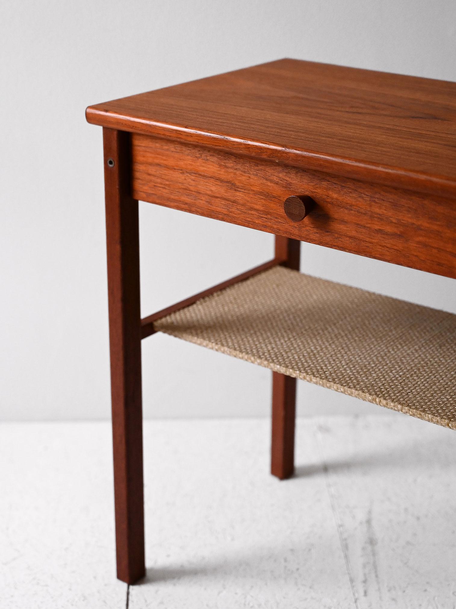 Mid-20th Century Coppia comodini scandinavi teak scuro anni '50 en vente