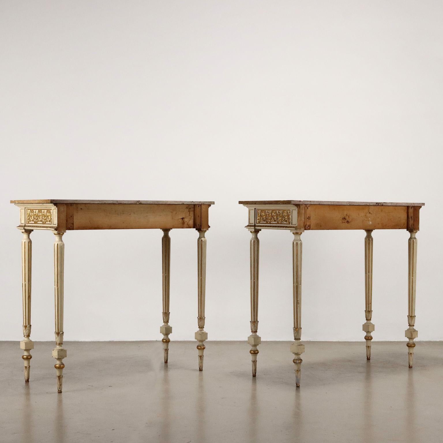 Coppia Consolle in Stile Neoclassico Italia Ultimo Quarto XIX Secolo 3