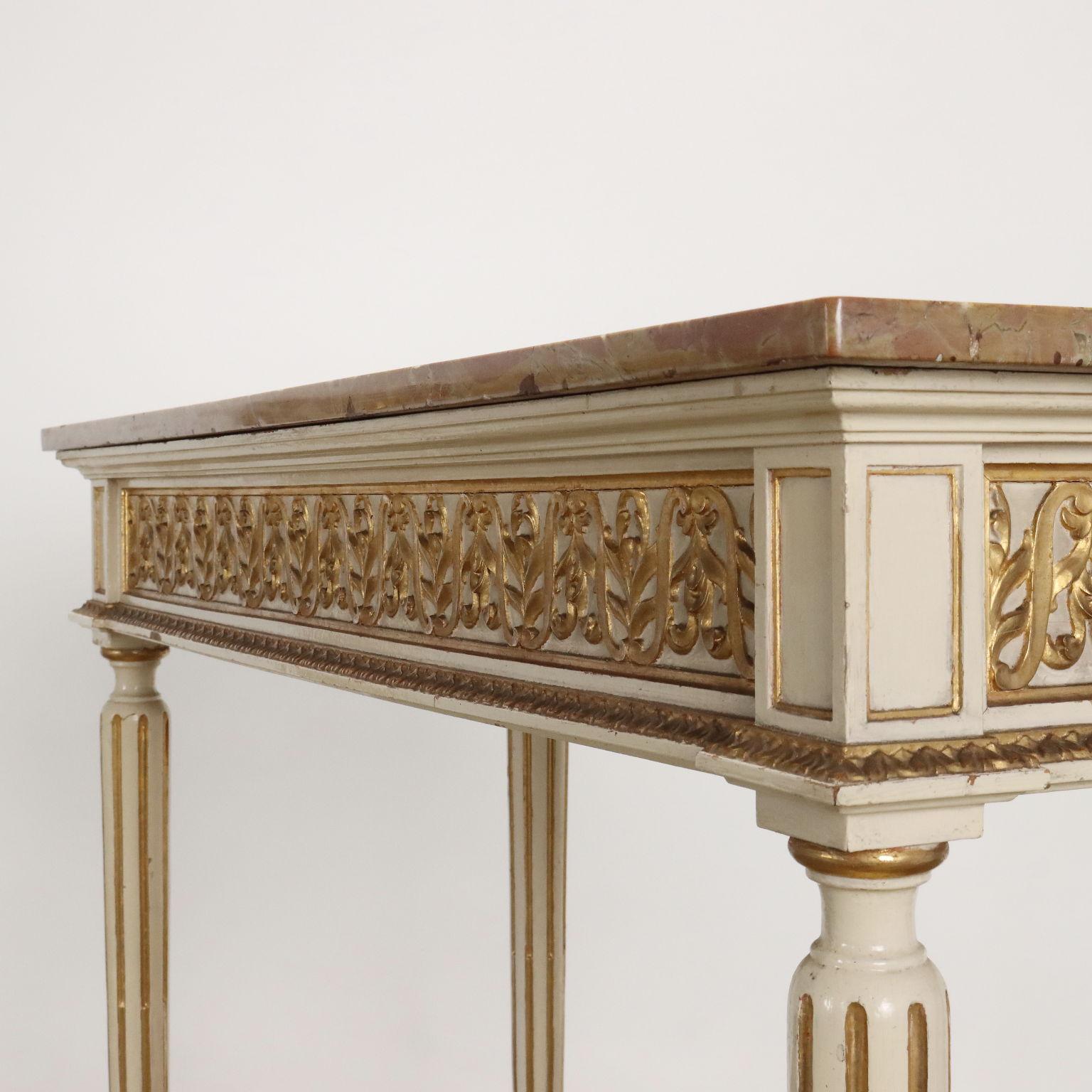Neoclassical Coppia Consolle in Stile Neoclassico Italia Ultimo Quarto XIX Secolo