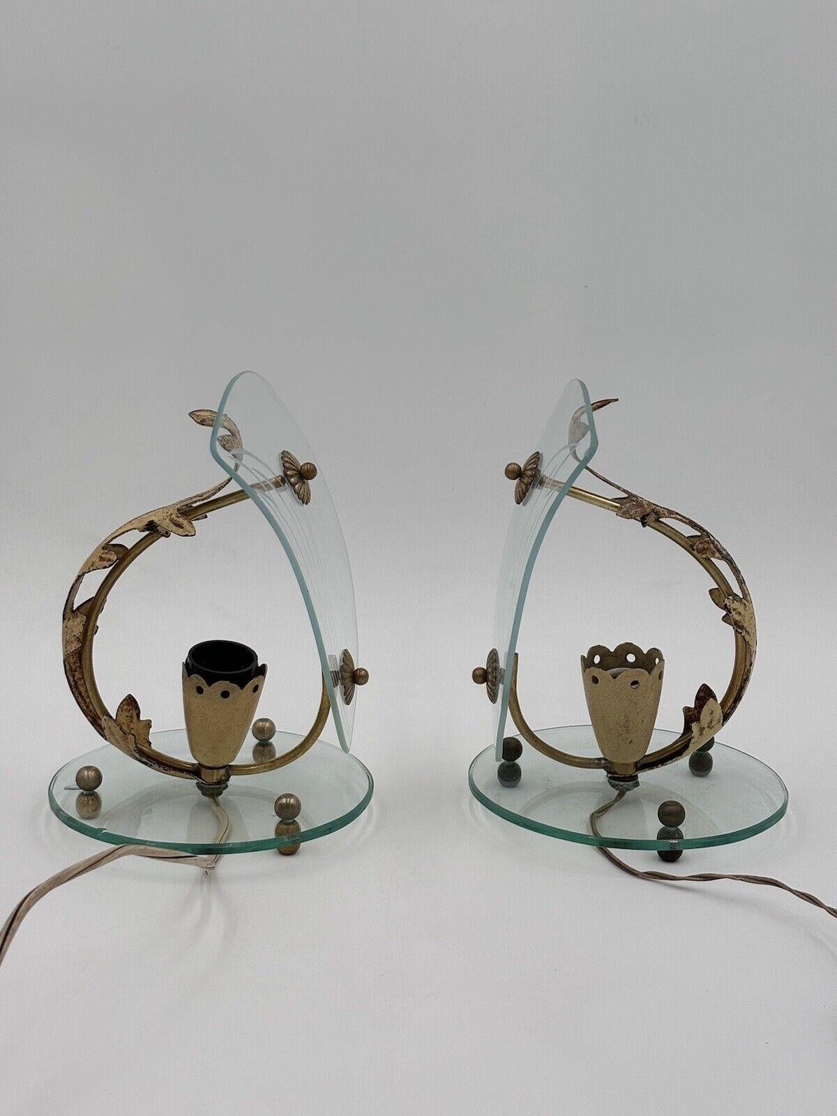 Paar Abat Jour Pietro Chiesa Stil Fontana Arte 1950's Mid-Century (Italian) im Angebot