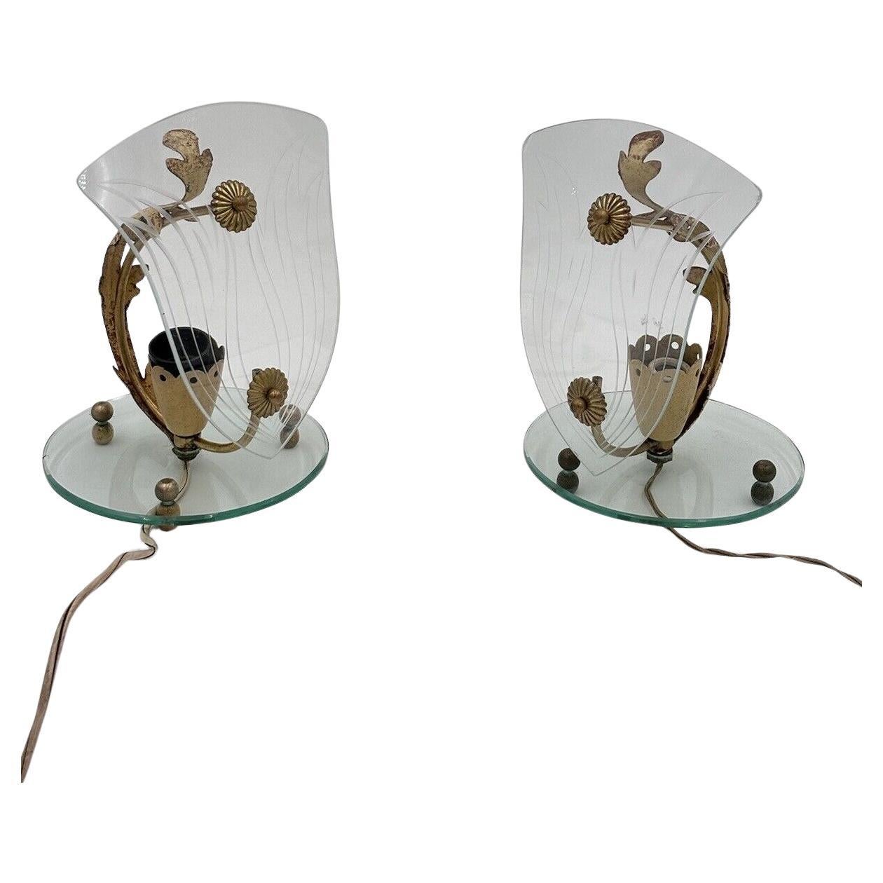 Paar Abat Jour Pietro Chiesa Stil Fontana Arte 1950's Mid-Century im Angebot