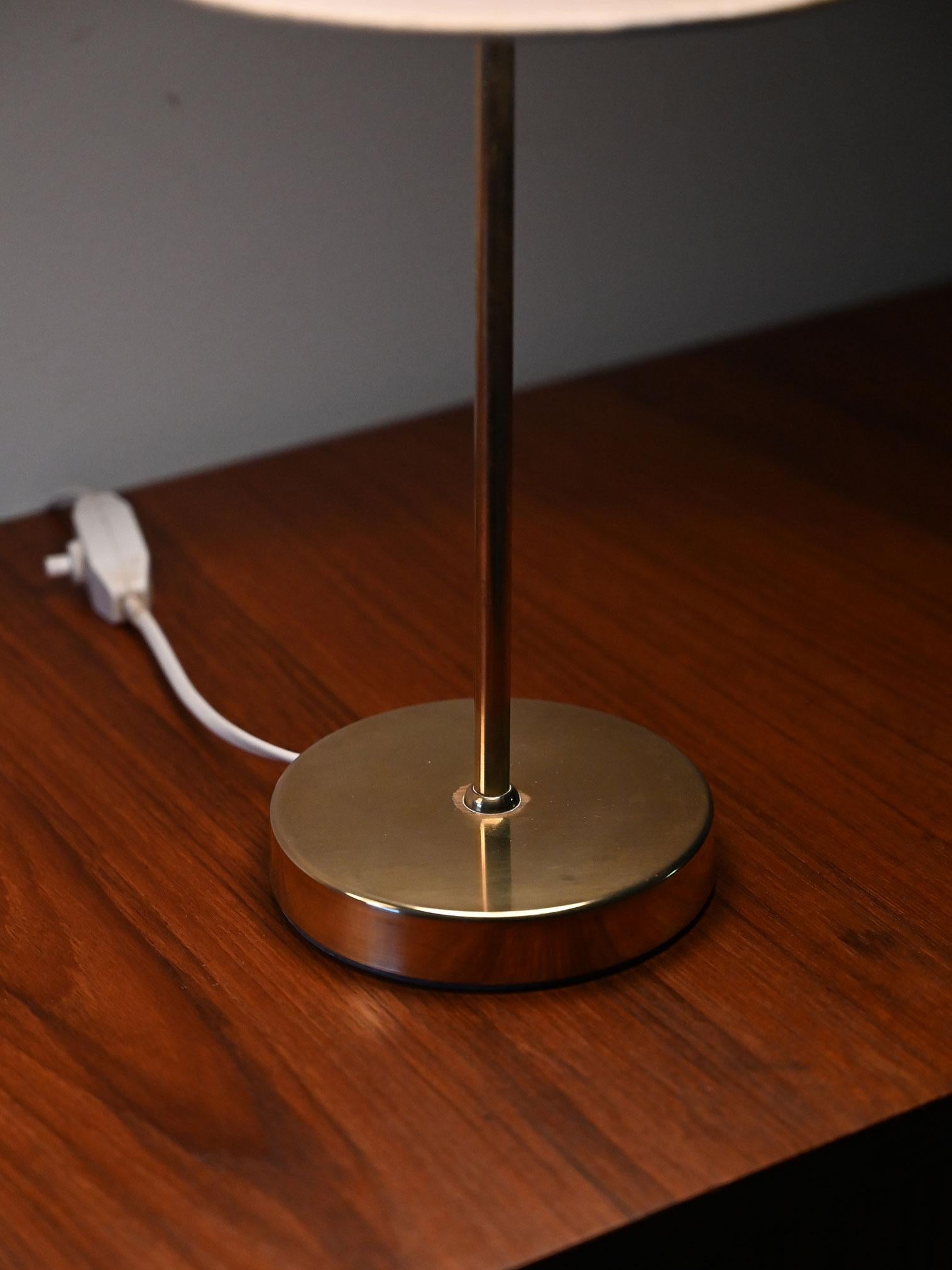 Pair of Scandinavian brass abat-jours For Sale 1