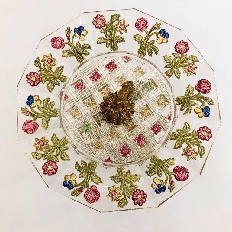 Coppia di Alzate Per Dolci Austriache con Putti Dorati e Cristallo 1870 en vente 1