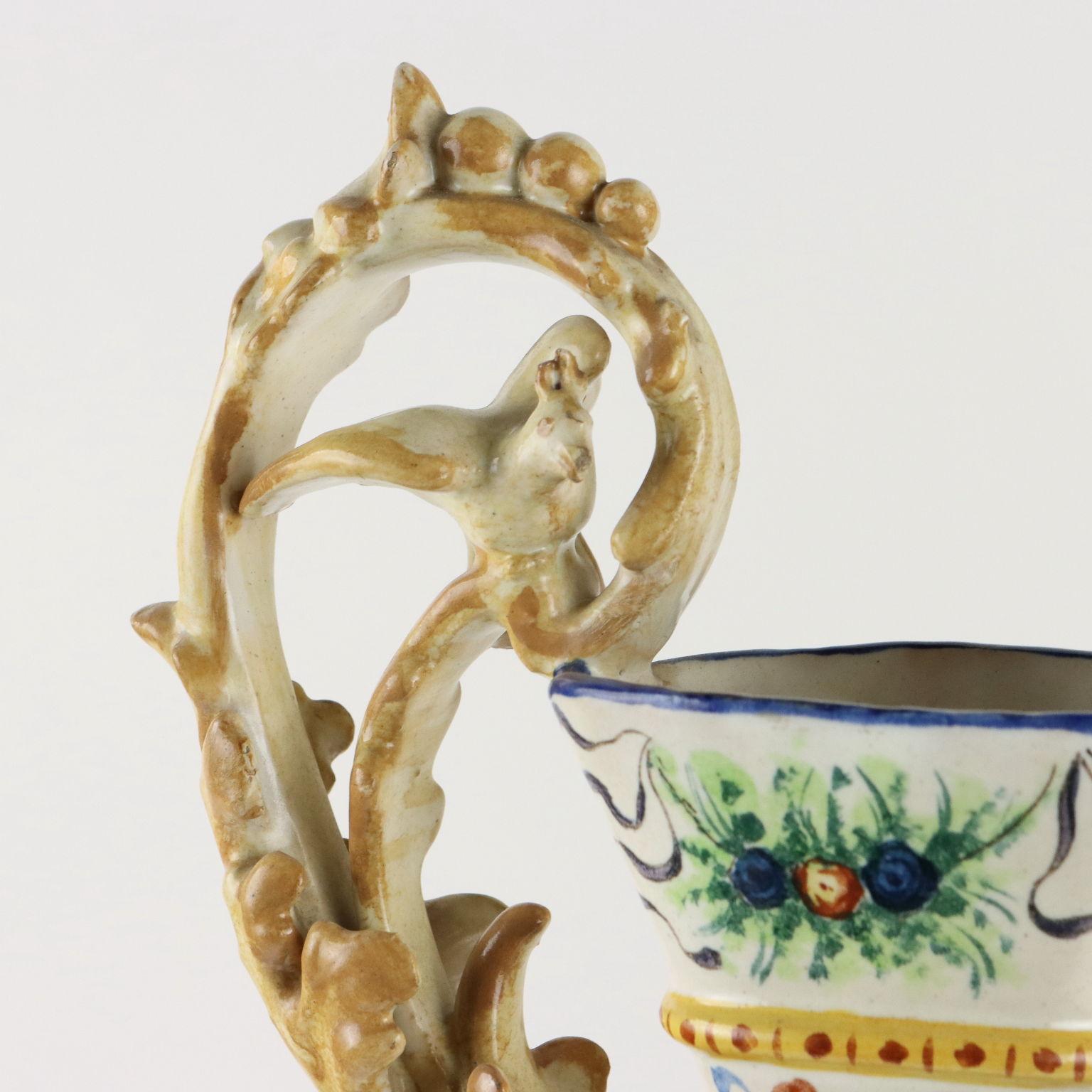 Italian Coppia di Anfore in Maiolica Italia Centro Meridionale Fine '800 in vendita