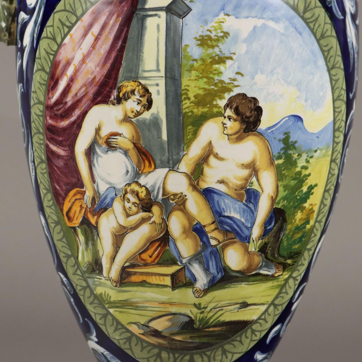 Paar Neorenaissance-Amphoren Italien Letztes Viertel 19 (Late 19th Century)