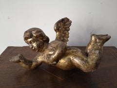 Coppia di Angioletti di legno in Oro Zecchino del 700