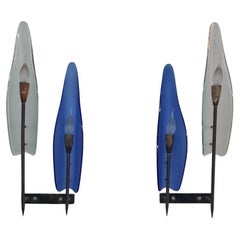 Pair of Cristal Art wall sconces