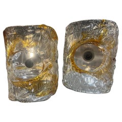 Vintage Pair of Murano Glass Wall Lights  50s/60s