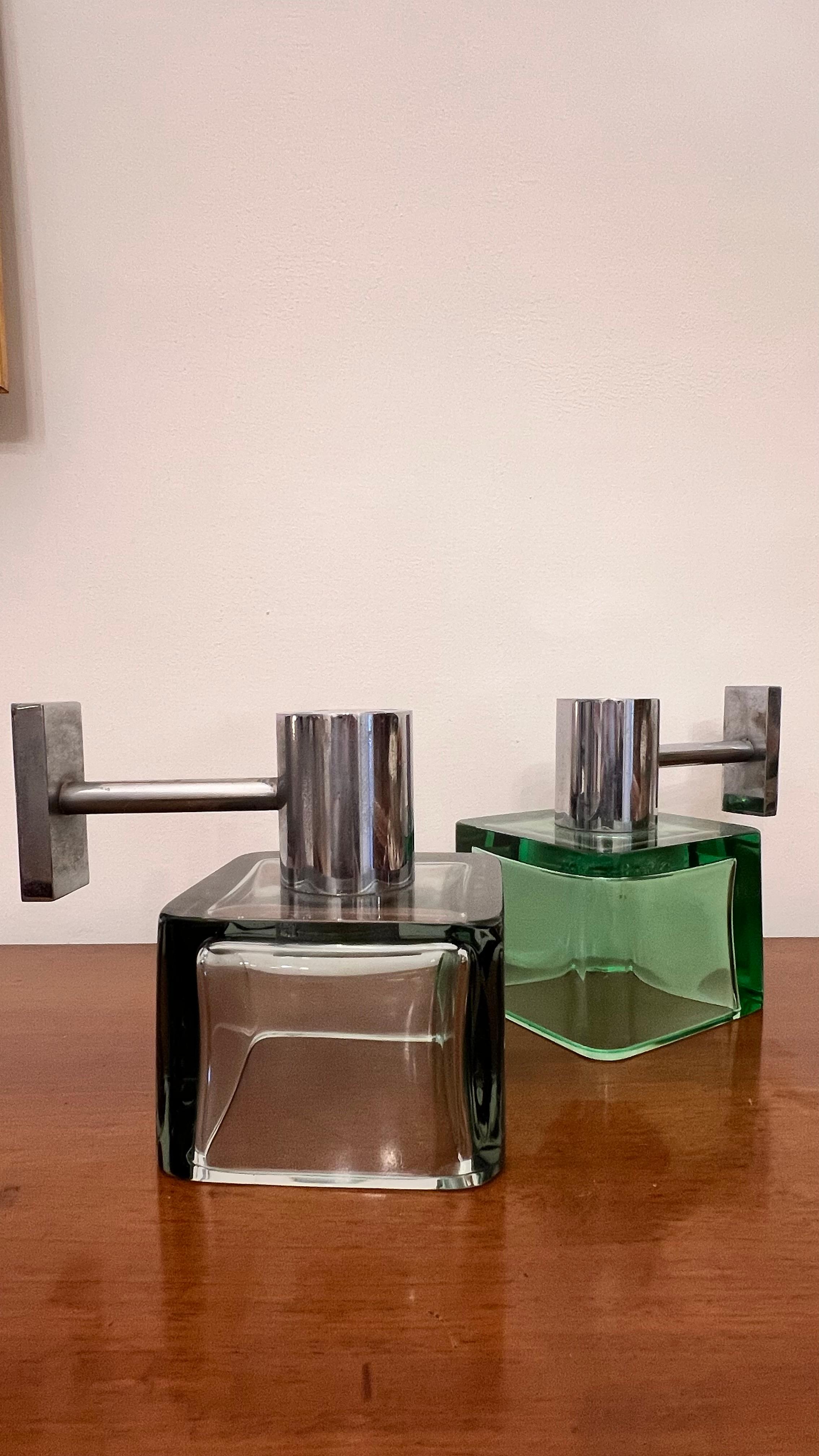 Mid-20th Century pair of wall sconces Flavio Poli for Seguso For Sale