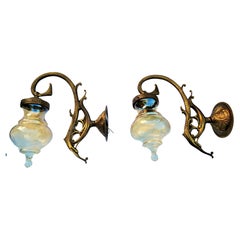 Pair of Neo-Gothic style wall sconces