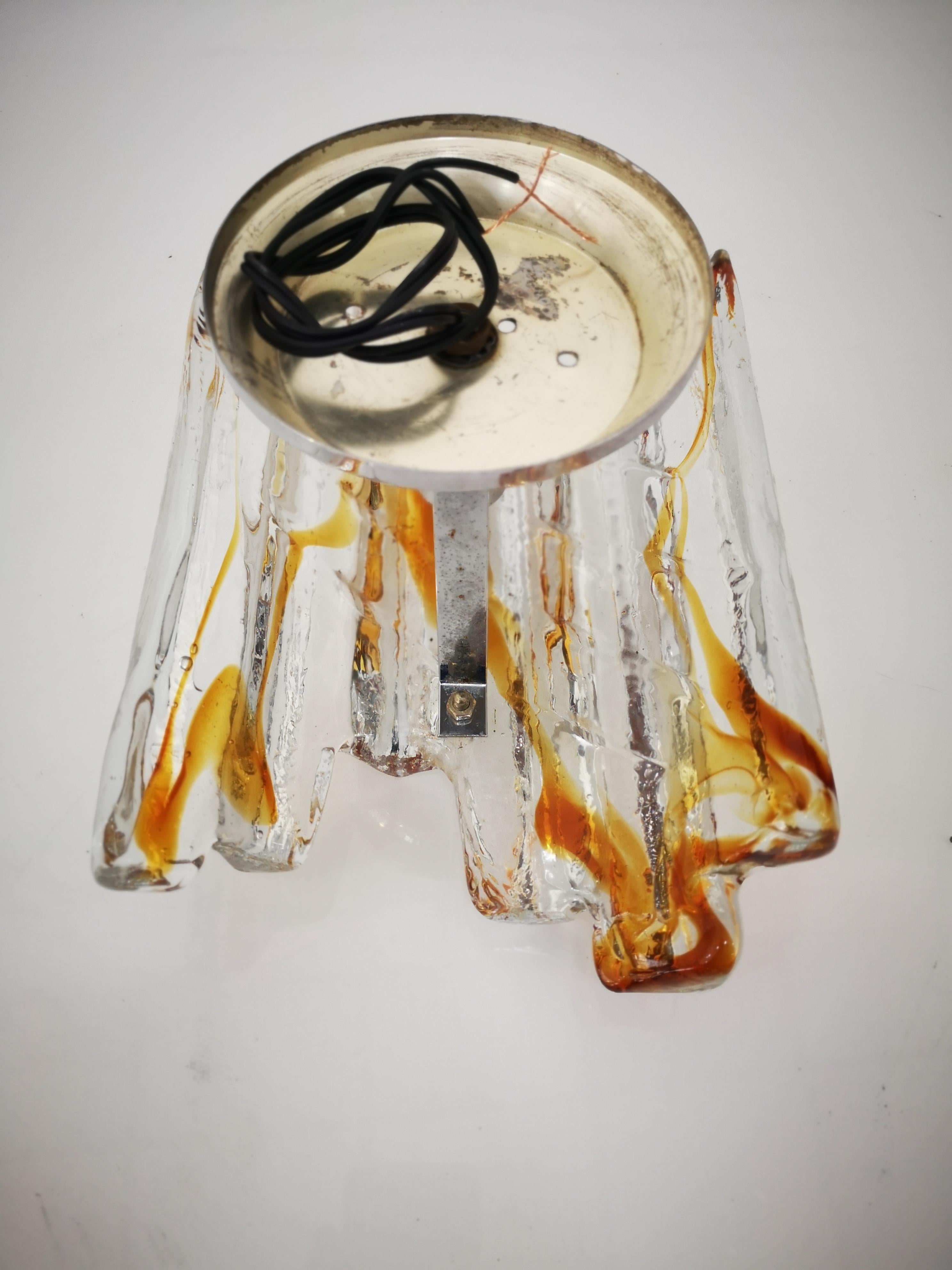 Coppia di Applique in vetro di Murano di Carlo Nason per Mazzega anni 60 in vendita 4