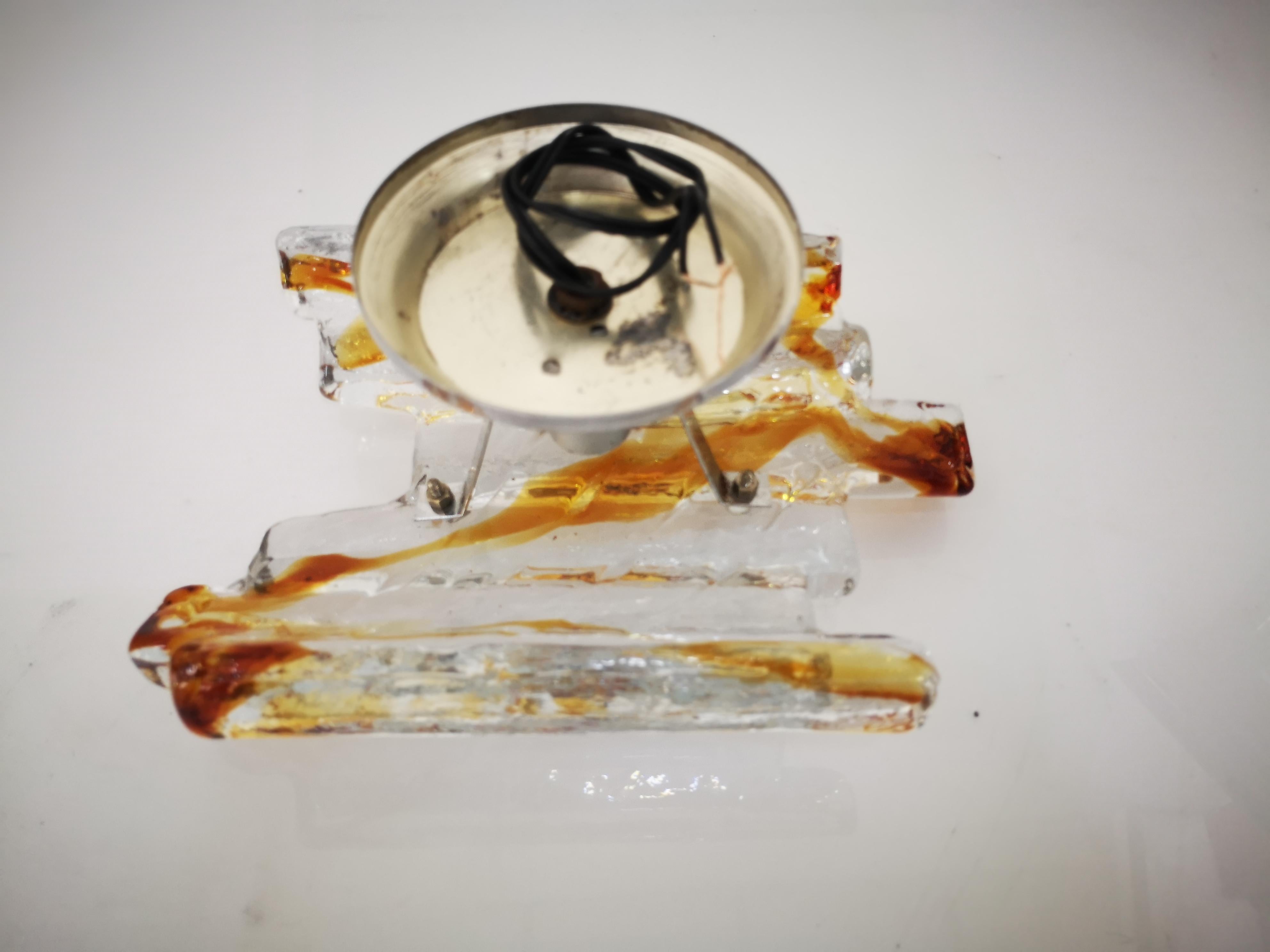 Coppia di Applique in vetro di Murano di Carlo Nason per Mazzega anni 60 in vendita 5