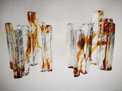 Coppia di Applique in vetro di Murano di Carlo Nason per Mazzega anni 60