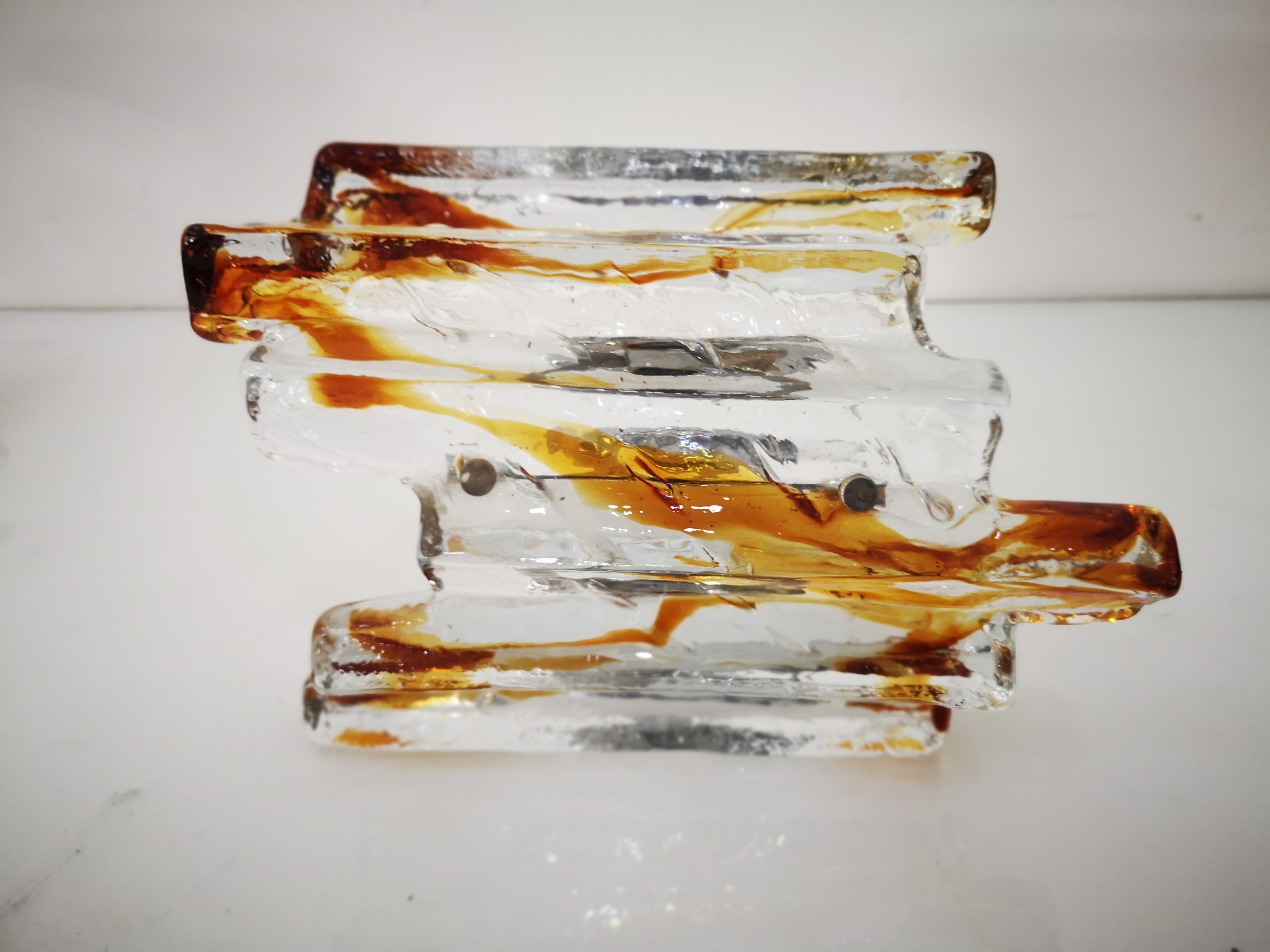 Coppia di Applique in vetro di Murano di Carlo Nason per Mazzega anni 60 in vendita 3