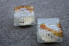 Pair of Murano Glass Wall Lights Mazzega 1970 Pop Art