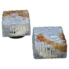 Pair of Murano Glass Wall Lights Mazzega 1970 Pop Art