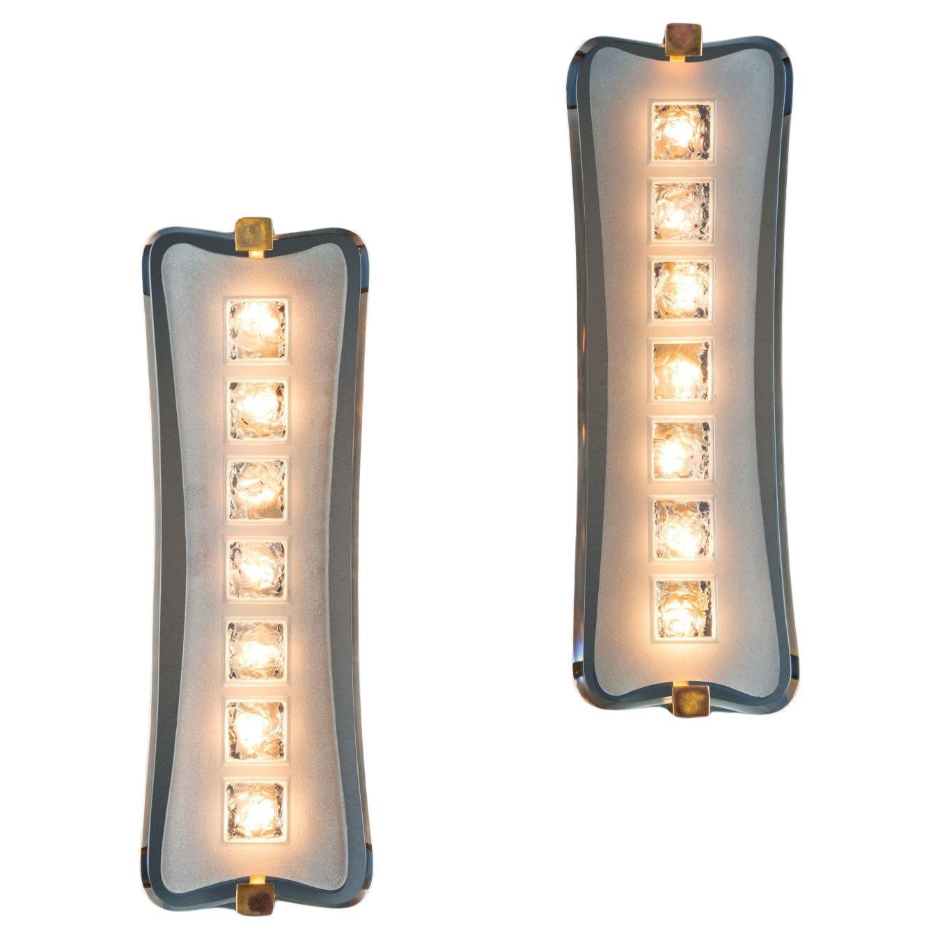 Pair of wall sconces '1568' Max Ingrand for FontanaArte
