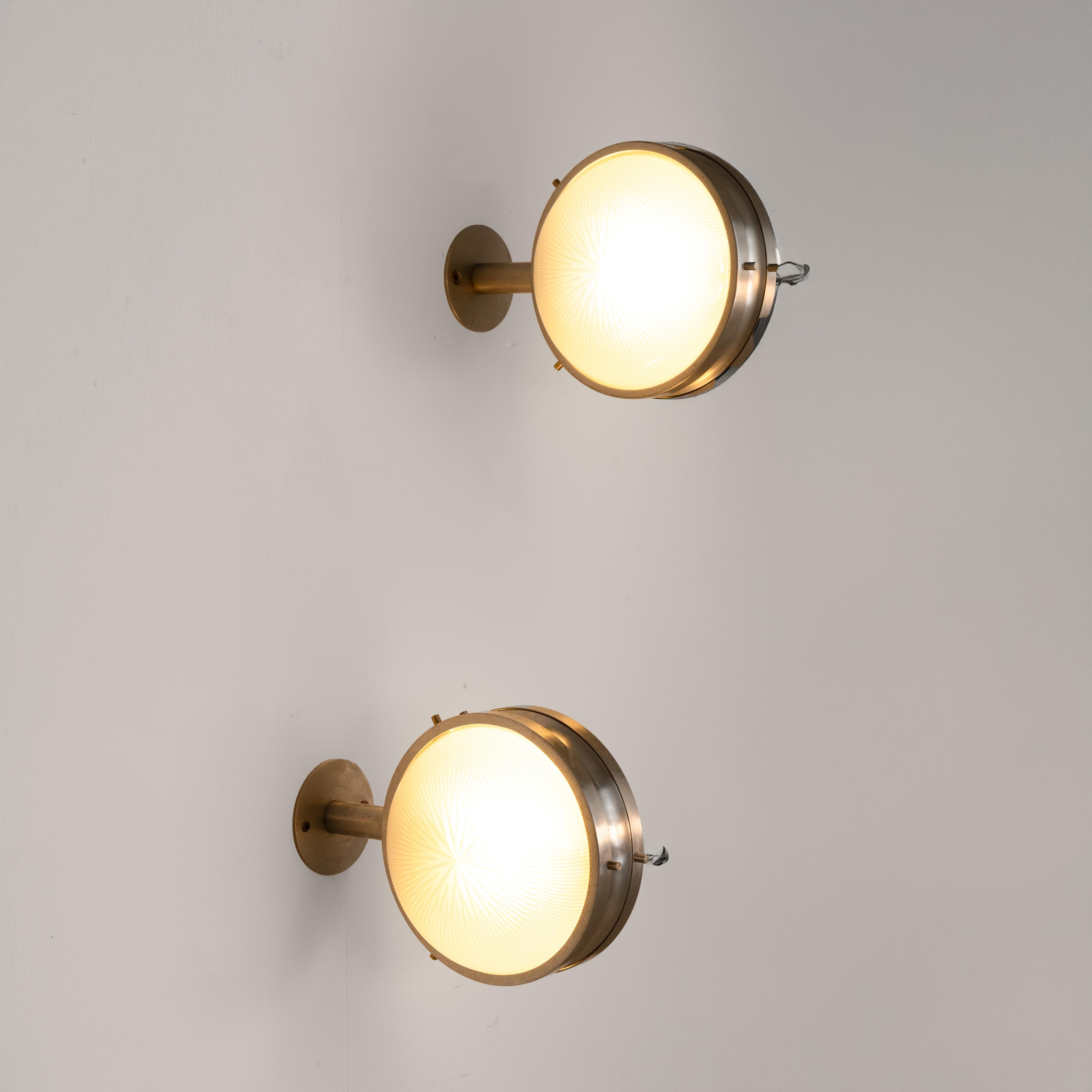 Mid-Century Modern Coppia di Appliques Gamma, Sergio Mazza, Artemide, 1970