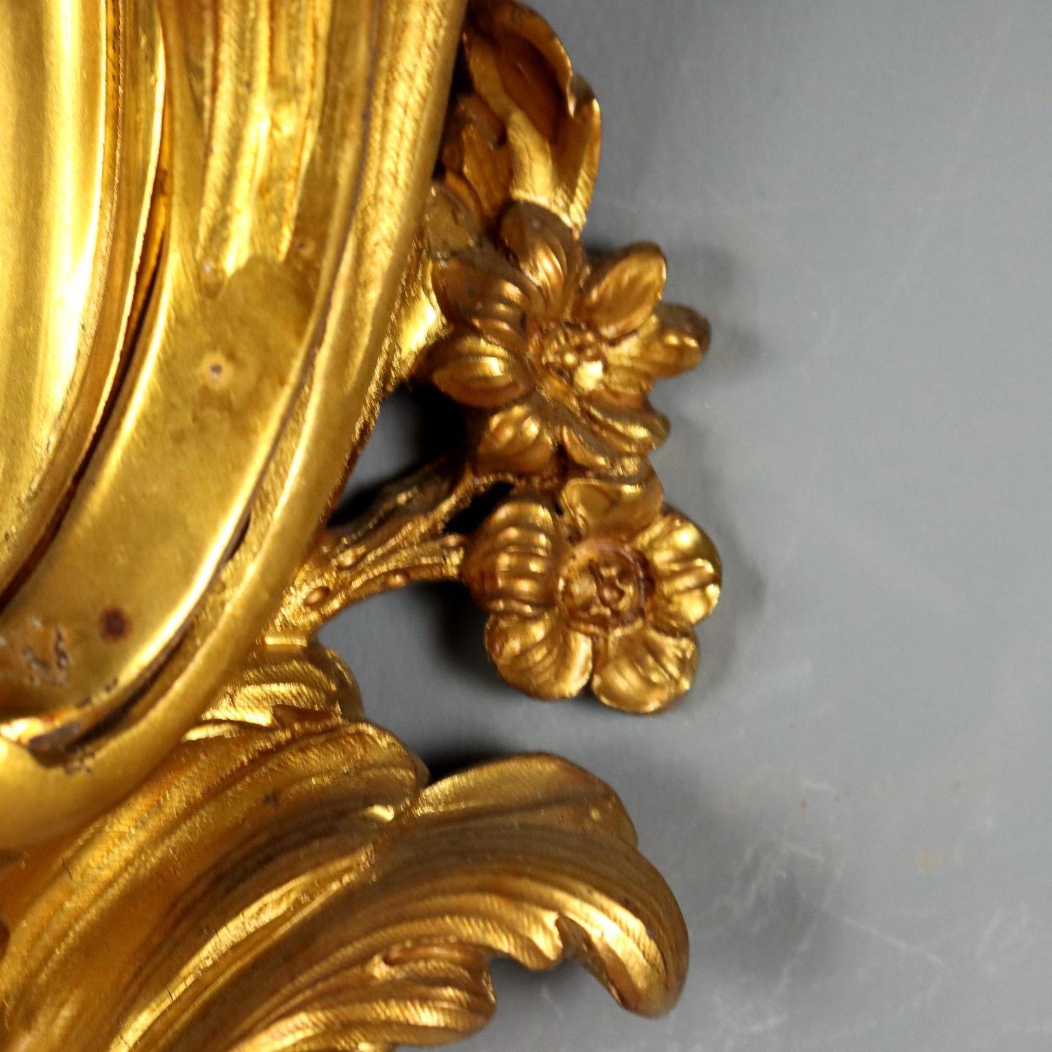 Coppia di Appliques in Bronzo dorato Italia Fine XIX Secolo For Sale 3