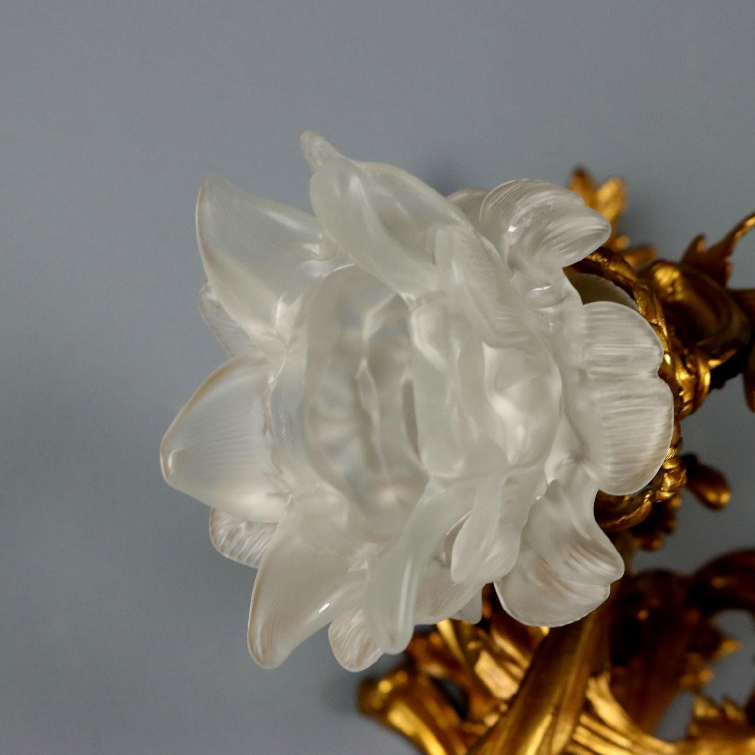 Coppia di Appliques in Bronzo dorato Italia Fine XIX Secolo In Fair Condition For Sale In Milano, IT