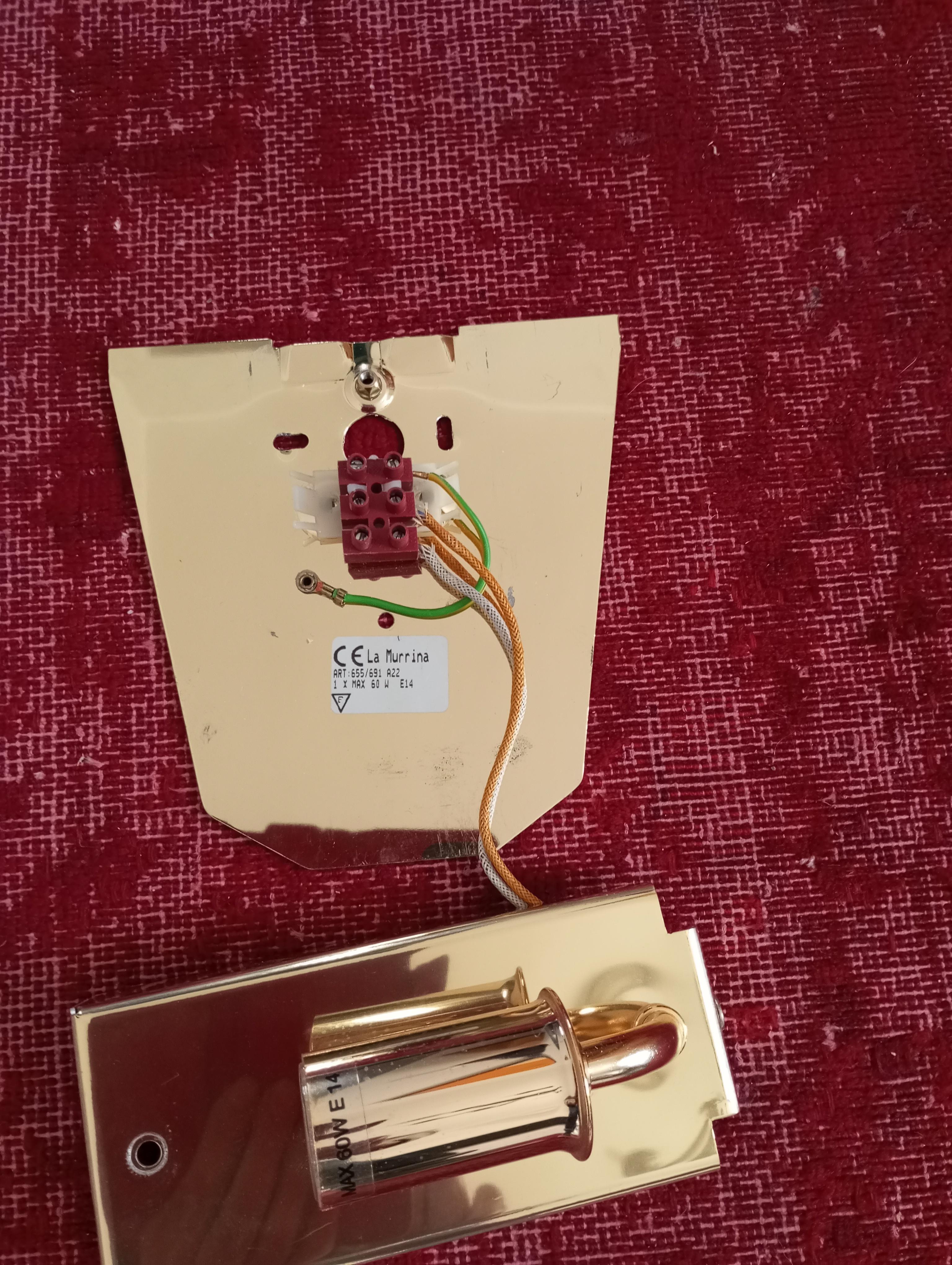 Coppia di appliques in vetro di Murano 