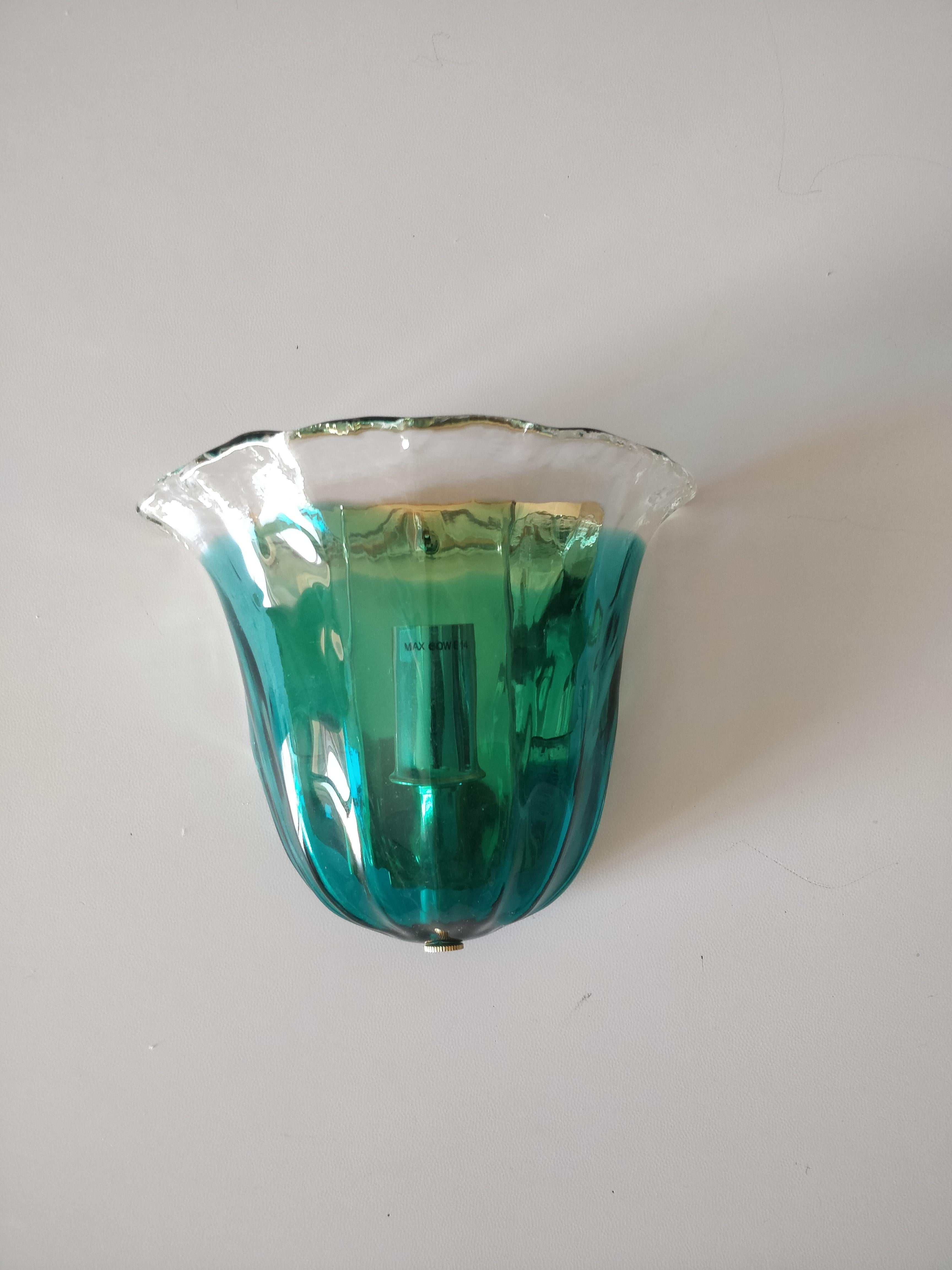 Italiano Coppia di appliques in vetro di Murano 