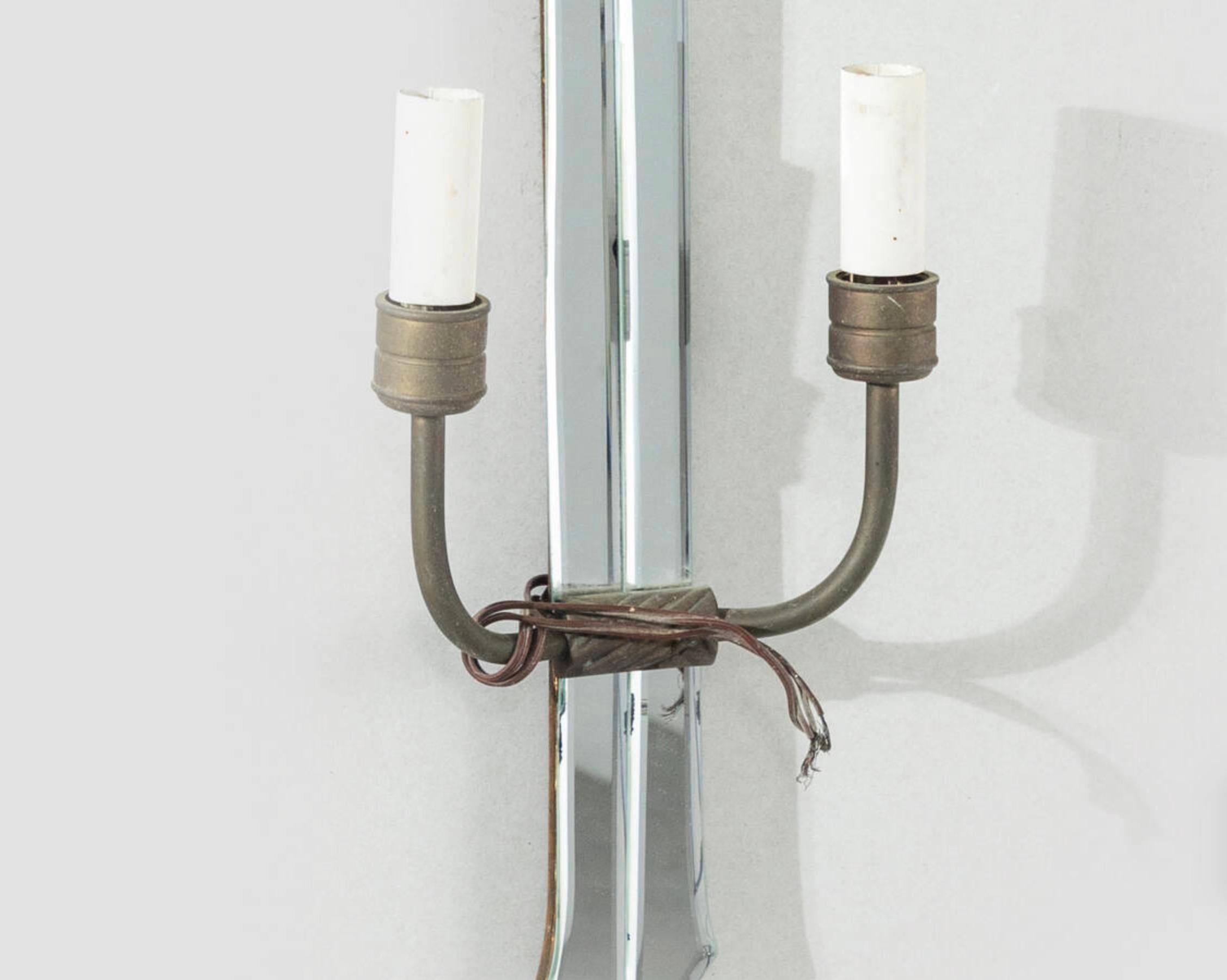 Pair of wall sconces, Italy, 1940s In Good Condition For Sale In Rivoli, IT
