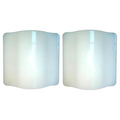 Vintage pair of wall sconces iguzzini wall lamps wave model 5359 - guzzini 37x37