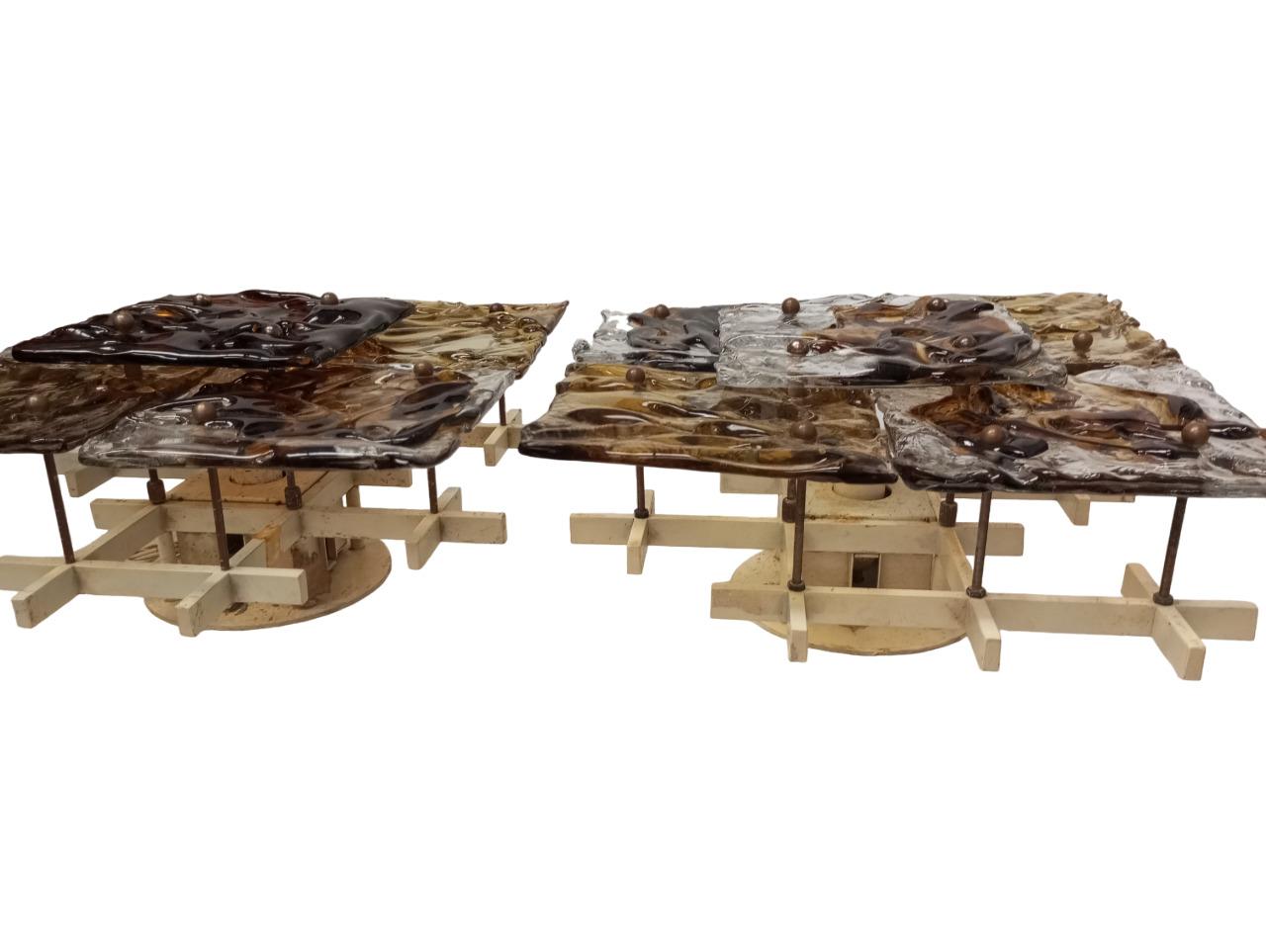 Pareja de apliques 'Patchwork' de Toni Zuccheri para Venini  1970s en venta 5