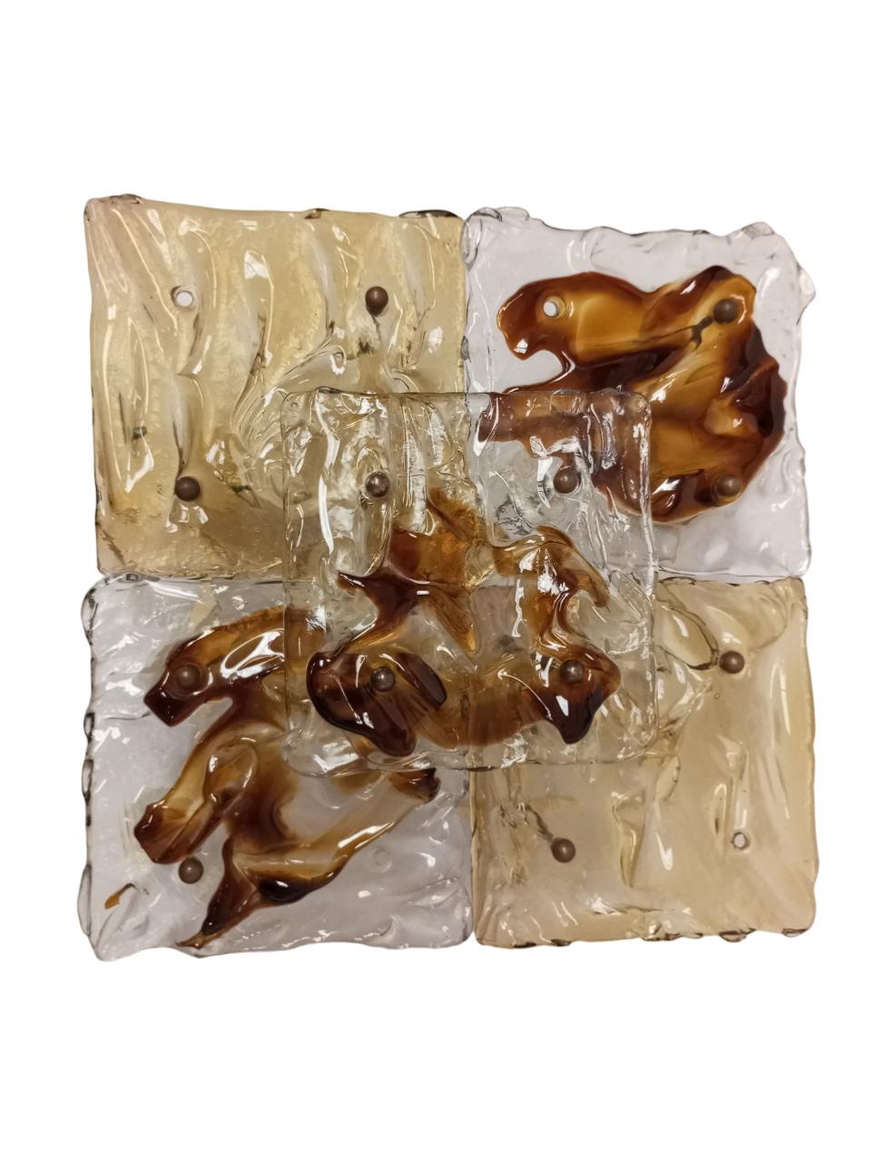 Pareja de apliques 'Patchwork' de Toni Zuccheri para Venini  1970s Italian en venta
