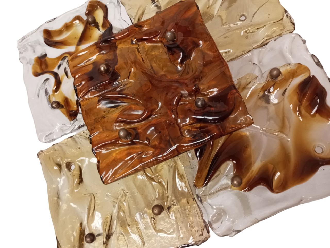 Pareja de apliques 'Patchwork' de Toni Zuccheri para Venini  1970s Hecho a mano en venta