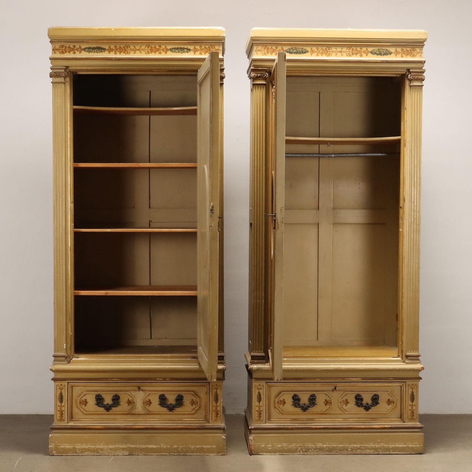 Other Pair of Italian Style Wardrobes 20th Century For Sale