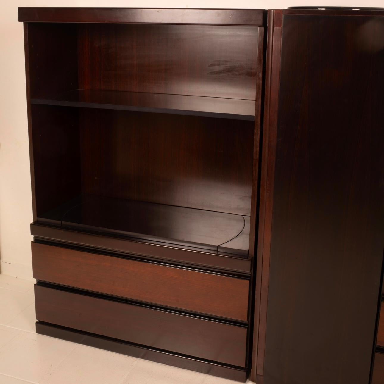 Pair of S11 Cabinets and Bar by Angelo Mangiarotti for La Sorgente dei Mobili in vendita 12