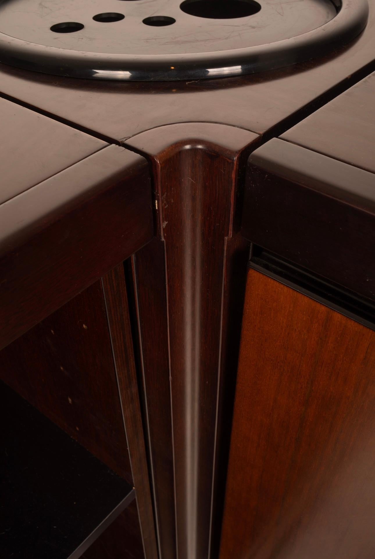 Mid-20th Century Pair of S11 Cabinets and Bar by Angelo Mangiarotti for La Sorgente dei Mobili in vendita