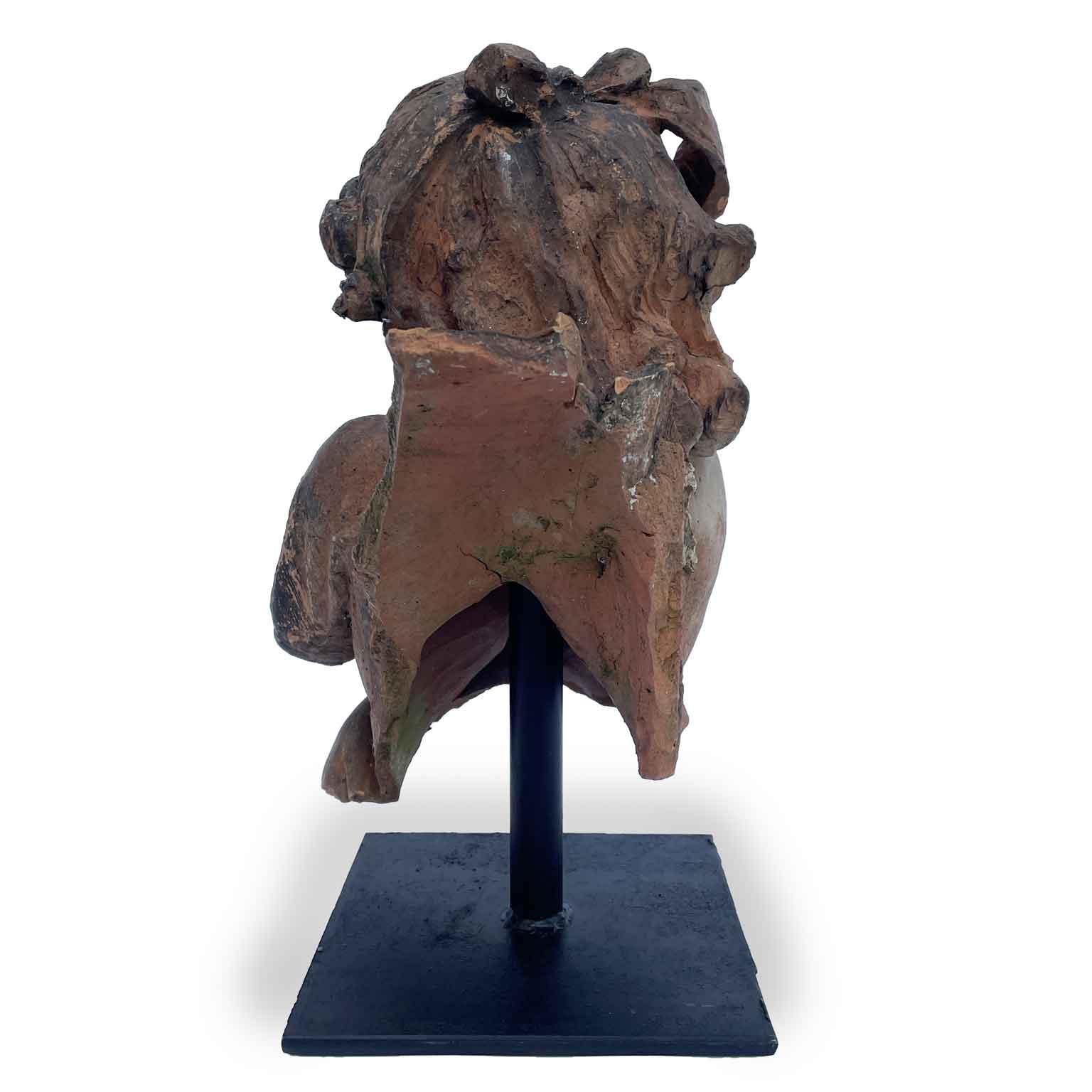 Paar Kinder italienische Terrakotta-Skulpturen Ende 1800er im Angebot 1